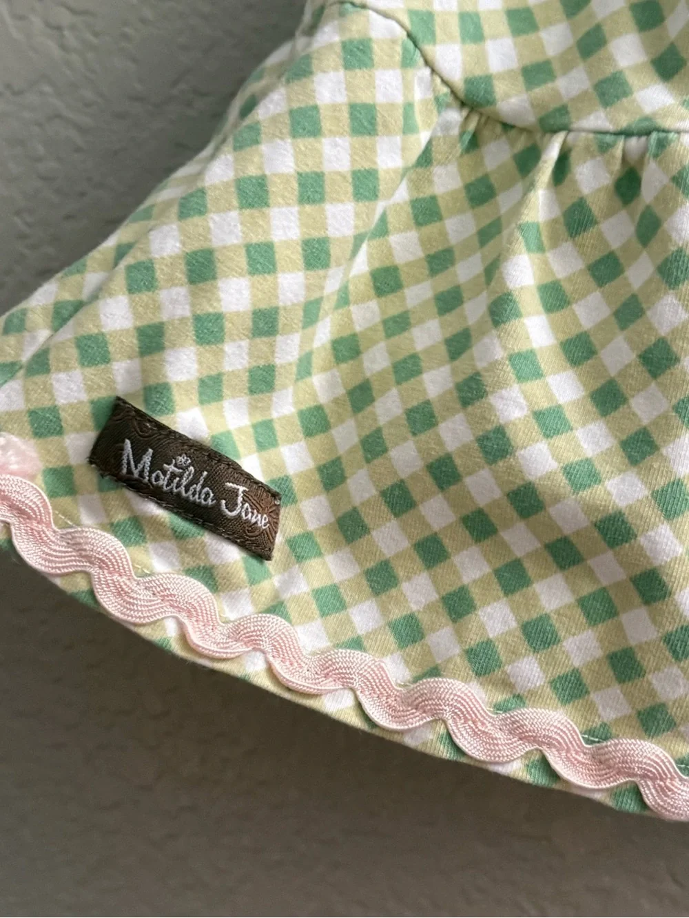 Matilda Jane Green Gingham Tiered Twirl Dress Girls Size 6